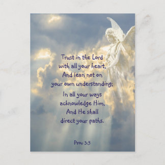Carte Postale  Angel Trust in the Lord Quote Inspirational