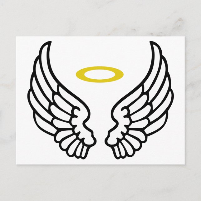 Carte Postale Angel Wings et Halo (Devant)