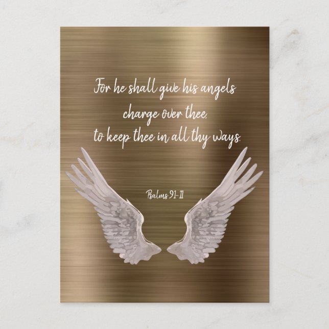 Carte Postale Angels Bible Verse (Devant)