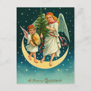 Carte postale Anges de Noël Vintage