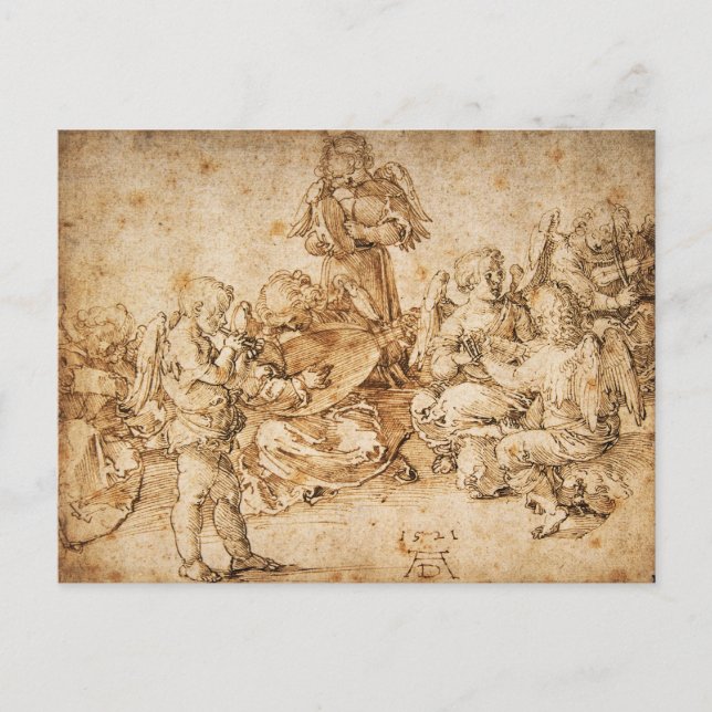 Carte Postale Anges faisant de la musique par Albrecht Durer (Devant)
