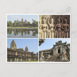 Carte Postale angkor wat carrés