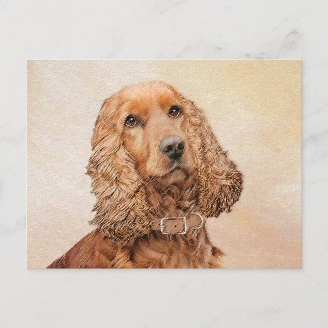 Carte Postale Anglais Cocker Peinture Espagnole - Art Chien orig (Devant)
