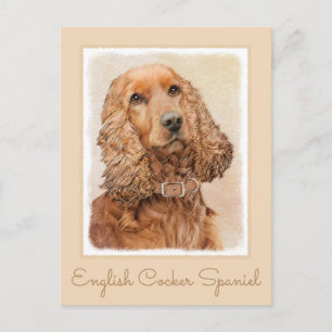 Carte Postale Anglais Cocker Peinture Espagnole - Art Chien orig