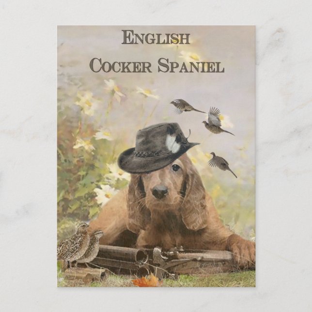 Carte Postale Anglais Cocker Spaniel (Devant)