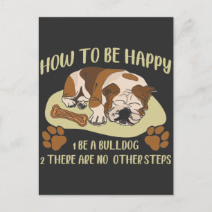 Carte Postale Anglais propriétaire de Bulldog Funny Amoureux des
