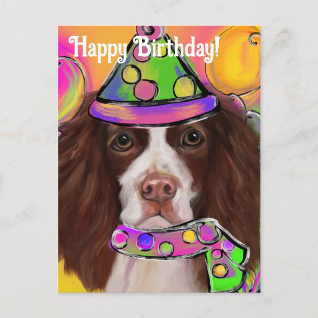 Carte Postale Anglais Springer Spaniel (Devant)