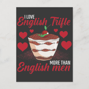 Carte Postale Anglais Trifle Dessert Vin de foin affamé