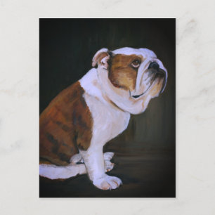 Carte postale anglaise Bulldog Chien