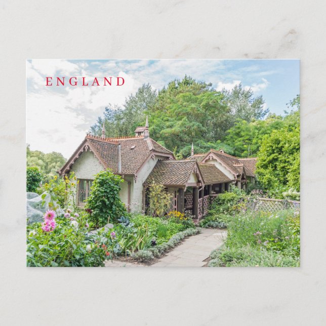 Carte postale anglaise vue cottage (Devant)