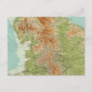 Carte Postale Angleterre et Pays de Galles, section nord