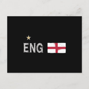 Carte Postale Angleterre Fan Shirt Anglais Drapeau