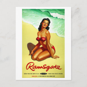 Carte Postale Angleterre Ramsgate Restorted Poster Vintage voyag