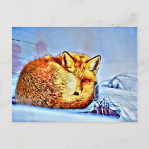Carte Postale *~* Anima Red Fox Ap18 Artistic Wildlife Unique