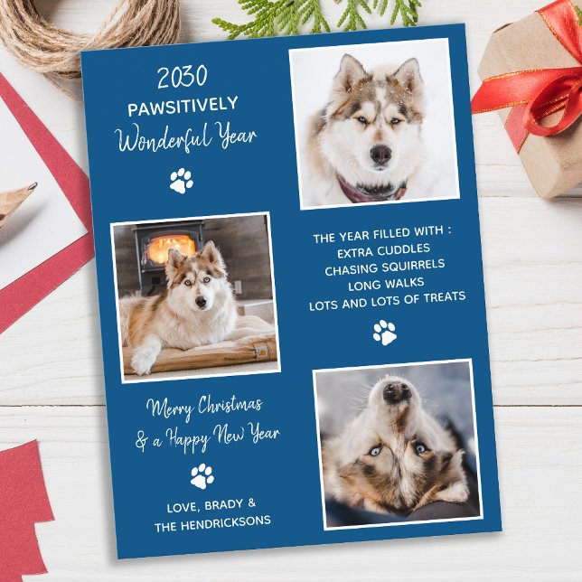 Carte Postale Animal de compagnie de chien personnalisé année d' (Créateur téléchargé)