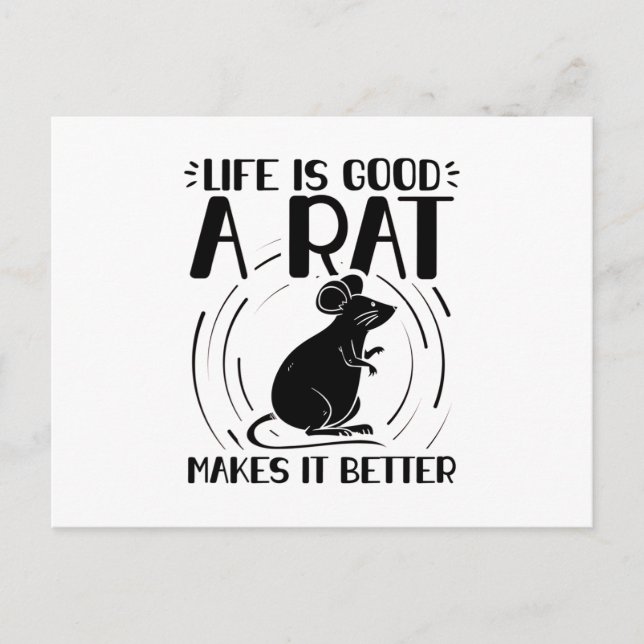 Carte Postale Animal de compagnie | Rats rongeurs Animaux Cadeau (Devant)