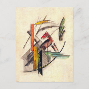 Carte Postale Animal de Franz Marc, Art de l'expressionnisme Vin