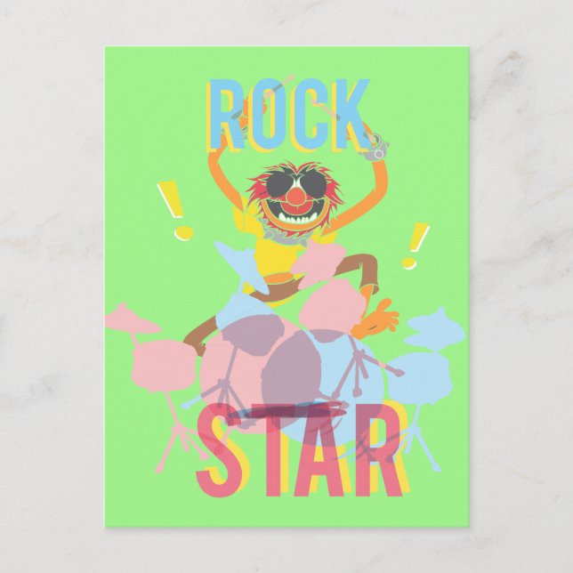 Carte Postale Animal - Rock Star (Devant)