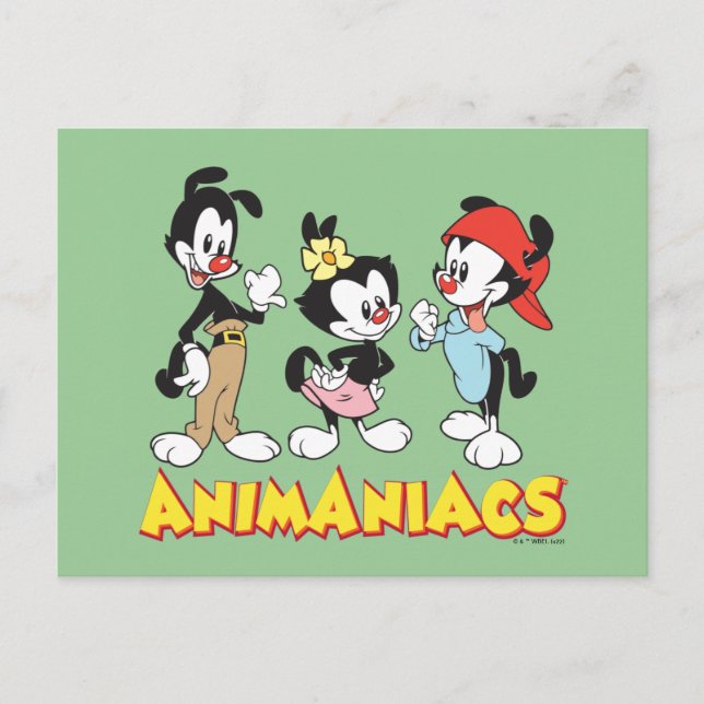 Carte Postale Animaniacs | Yakko, Dot et Wakko debout (Devant)