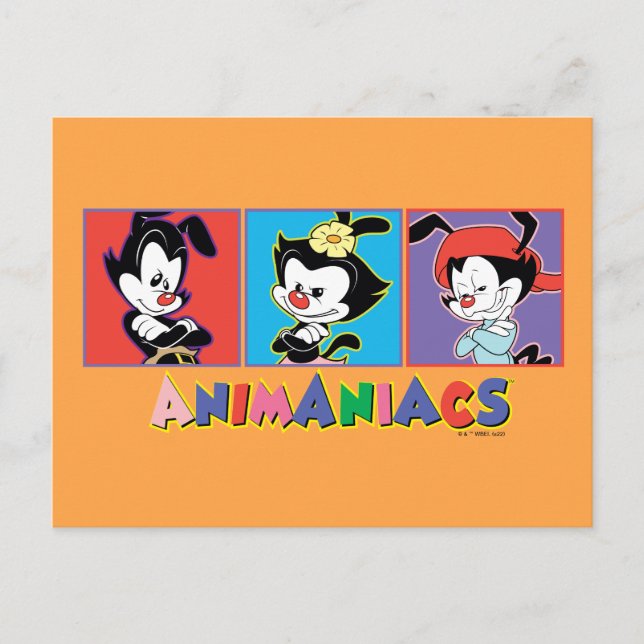 Carte Postale Animaniacs | Yakko, Dot, & Wakko Panel Graphic (Devant)