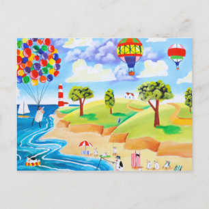 Carte Postale Animaux à la plage