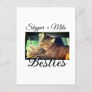 Carte Postale Animaux de compagnie amis besties ajouter nom anim