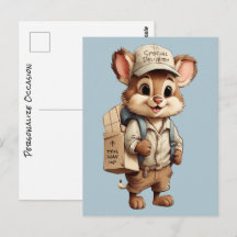 Animaux de dessin animé mignons livraison spéciale