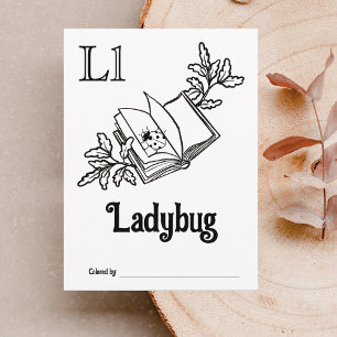 Carte Postale Animaux des bois ABC Coloration Activité du Baby s