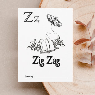 Carte Postale Animaux des bois ABC Coloration Activité du Baby s