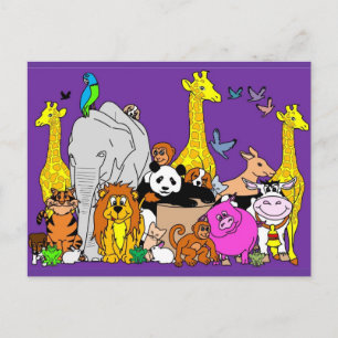 Carte Postale Animaux heureux