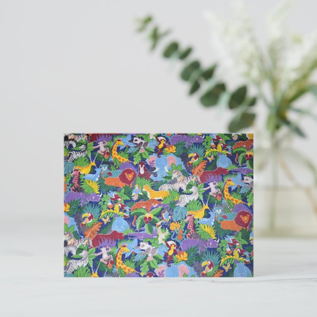 Carte Postale Animaux Safari Animés (Debout devant)