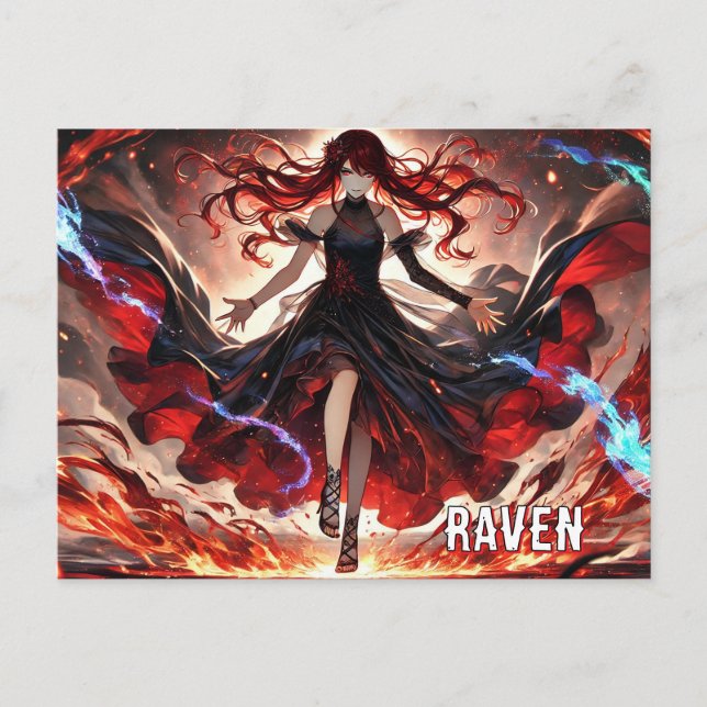 Carte Postale Anime Command the Flames, Embrace the Storm Custom (Devant)