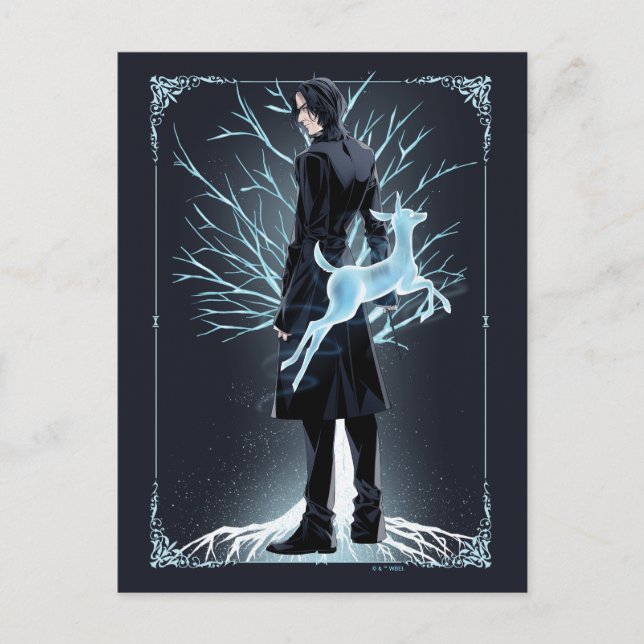 Carte Postale Anime du Patronus Biche de Severus Snape (Devant)
