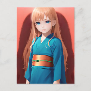 Carte Postale Anime Girl 040