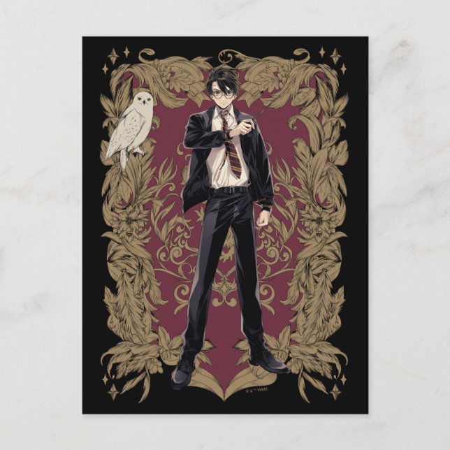 Carte Postale Anime HARRY POTTER™ Cadre Orné (Devant)
