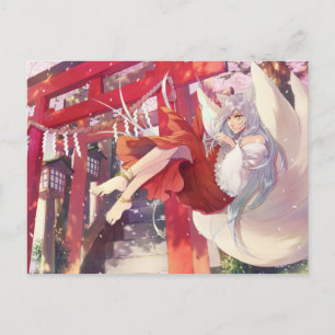 Carte postale Anime Kitsune Girl