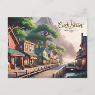 Carte Postale Anime Style Creek Street, Ketchikan, Alaska