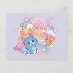 Carte Postale Anime Tom et Jerry Candy Party