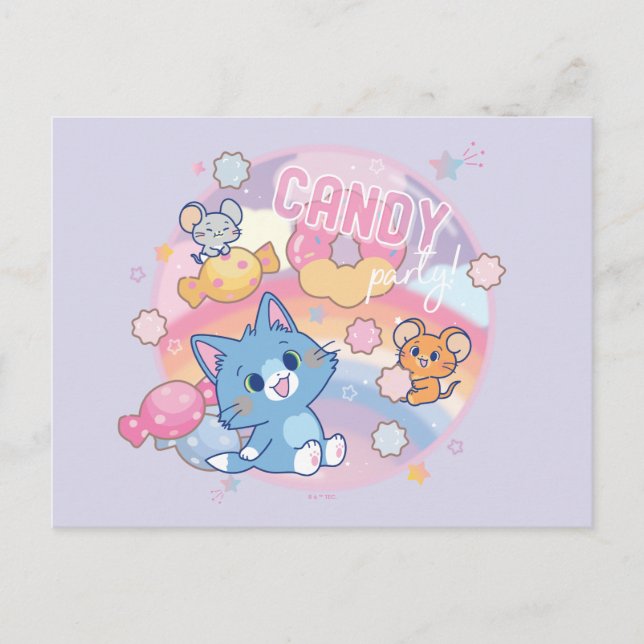 Carte Postale Anime Tom et Jerry Candy Party (Devant)
