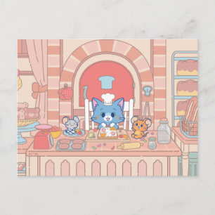 Carte Postale Anime Tom, Jerry et la Boulangerie de Tuffy