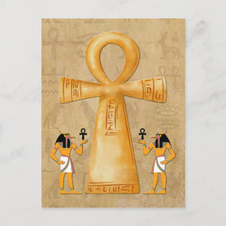 Carte Postale Ankh Key Of Life On Hieroglyph
