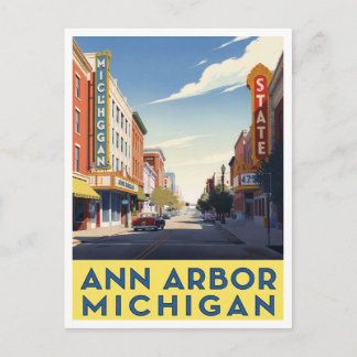Carte Postale Ann Arbor Michigan Downtown Street Art