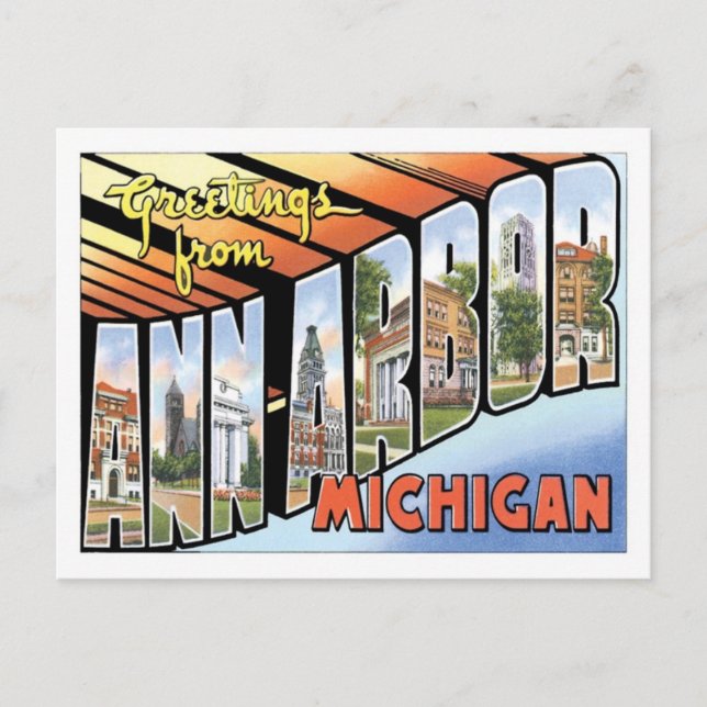 Carte Postale Ann Arbor Michigan Travel America City (Devant)