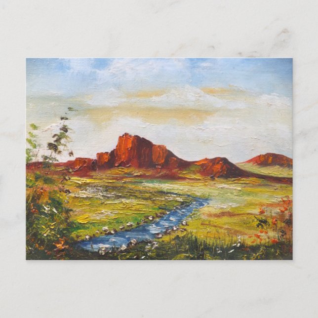 Carte postale Ann Hayes Peinture Red Rock Canyan (Devant)