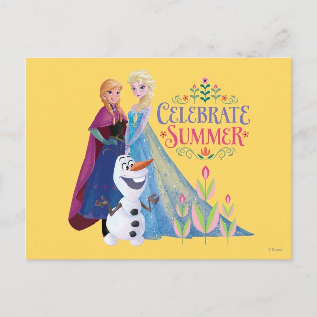 Carte Postale Anna et Elsa | Célébrer l'été (Devant)