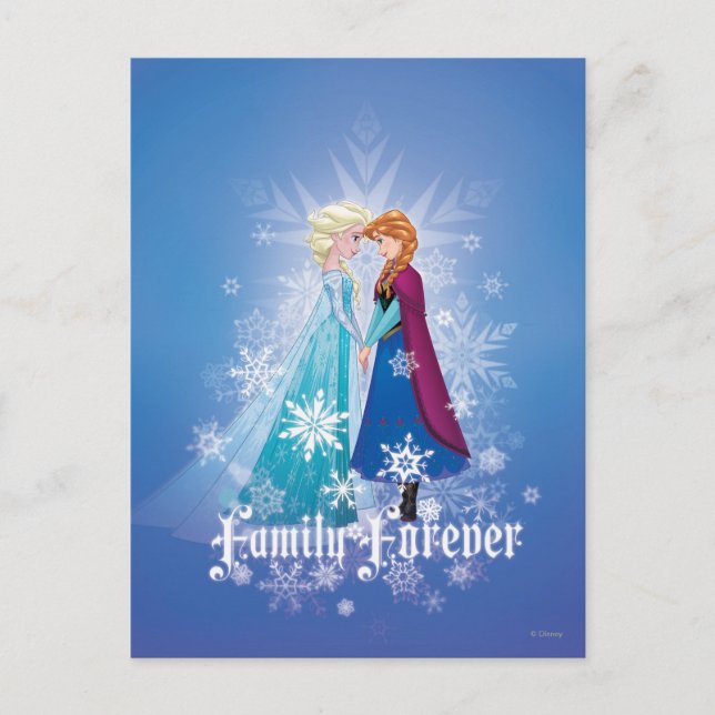 Carte Postale Anna et Elsa | Ensemble pour toujours (Devant)