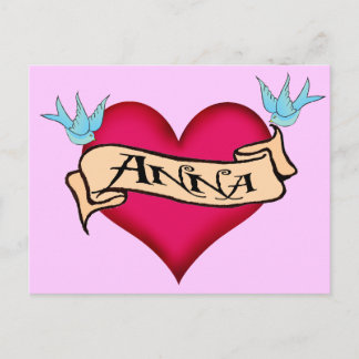 Carte Postale Anna - T-shirts et cadeaux personnalisés en tatoua