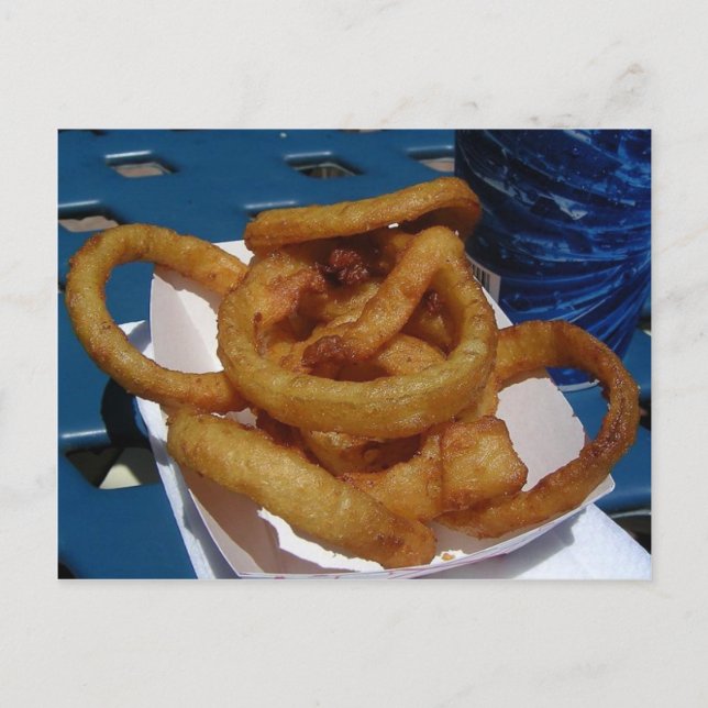 Carte Postale Anneaux d'oignon frits (Devant)