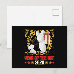 Carte Postale Année chinoise du Rat 2020
