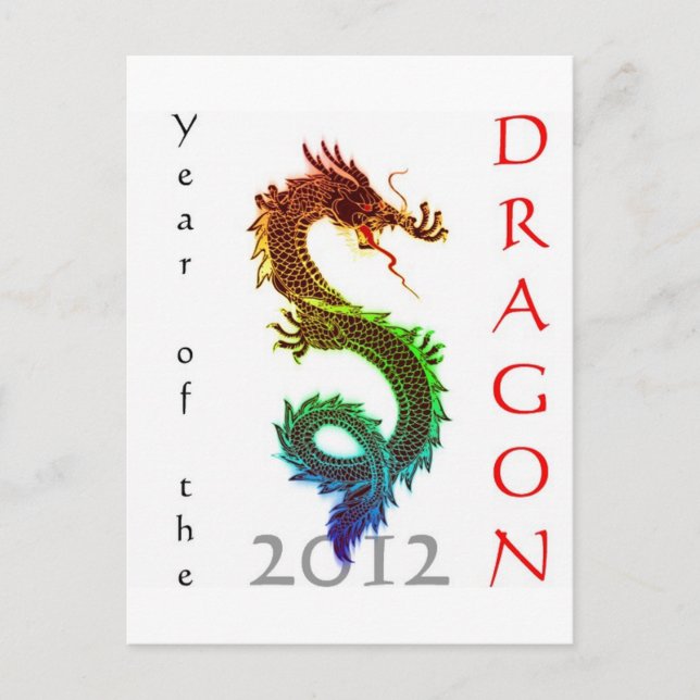 Carte postale Année du Dragon 2012 (Devant)